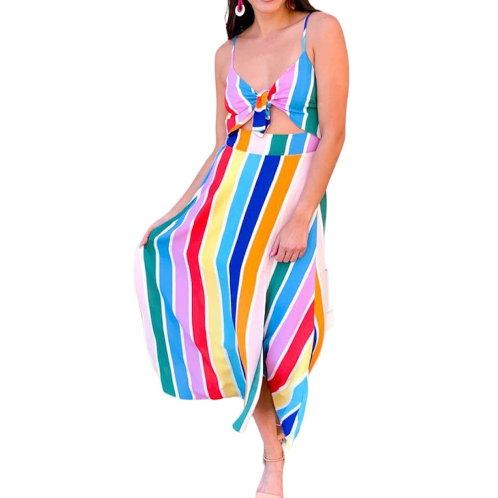 Buddy Love Boutique Skye Tie Front Midi Dress, Fiesta, Sz. L